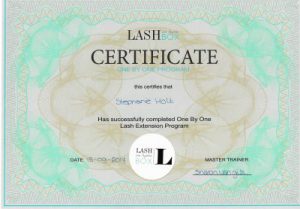 LAsh Box certificaat one by one